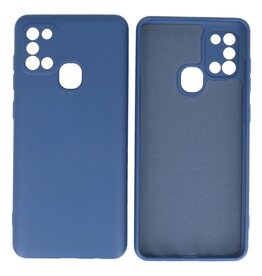 BAOHU Samsung Galaxy A21s Hoesje Fashion Backcover Telefoonhoesje Navy