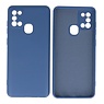 BAOHU Samsung Galaxy A21s Hoesje Fashion Backcover Telefoonhoesje Navy