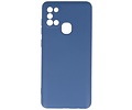 BAOHU Hoesje Geschikt voor de Samsung Galaxy A21s - Fashion Color Backcover Telefoonhoesje - Navy