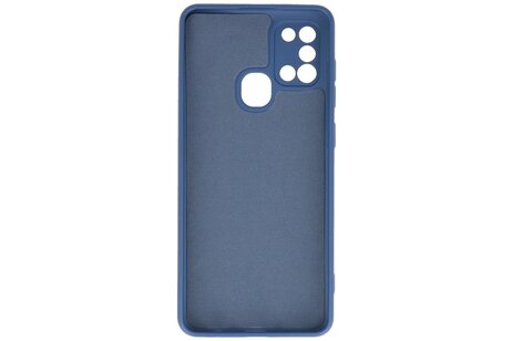 BAOHU Hoesje Geschikt voor de Samsung Galaxy A21s - Fashion Color Backcover Telefoonhoesje - Navy