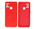 BAOHU Hoesje Geschikt voor de Samsung Galaxy A21s - Fashion Color Backcover Telefoonhoesje - Rood