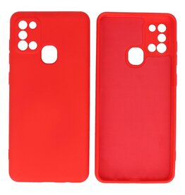BAOHU Samsung Galaxy A21s Hoesje Fashion Backcover Telefoonhoesje Rood