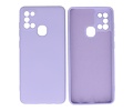 BAOHU Hoesje Geschikt voor de Samsung Galaxy A21s - Fashion Color Backcover Telefoonhoesje - Paars