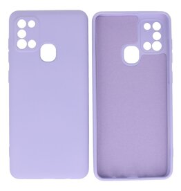 Samsung Galaxy A21s Hoesje Fashion Backcover Telefoonhoesje Paars