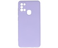 BAOHU Hoesje Geschikt voor de Samsung Galaxy A21s - Fashion Color Backcover Telefoonhoesje - Paars