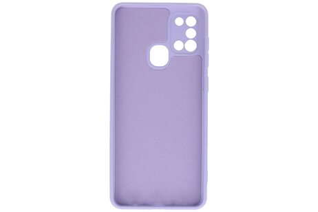 BAOHU Hoesje Geschikt voor de Samsung Galaxy A21s - Fashion Color Backcover Telefoonhoesje - Paars