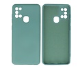 BAOHU Hoesje Geschikt voor de Samsung Galaxy A21s - Fashion Color Backcover Telefoonhoesje - Donker Groen