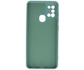 BAOHU Hoesje Geschikt voor de Samsung Galaxy A21s - Fashion Color Backcover Telefoonhoesje - Donker Groen