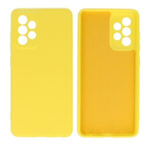 BAOHU Hoesje Geschikt voor de Samsung Galaxy A52 / A52 5G - Fashion Color Backcover Telefoonhoesje - Geel