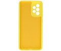 BAOHU Hoesje Geschikt voor de Samsung Galaxy A52 / A52 5G - Fashion Color Backcover Telefoonhoesje - Geel