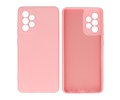 BAOHU Hoesje Geschikt voor de Samsung Galaxy A52 / A52 5G - Fashion Color Backcover Telefoonhoesje - Roze