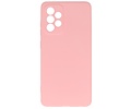BAOHU Hoesje Geschikt voor de Samsung Galaxy A52 / A52 5G - Fashion Color Backcover Telefoonhoesje - Roze