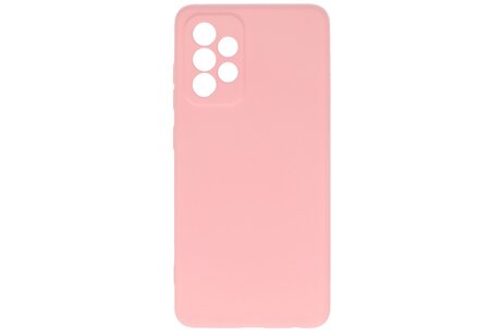 BAOHU Hoesje Geschikt voor de Samsung Galaxy A52 / A52 5G - Fashion Color Backcover Telefoonhoesje - Roze