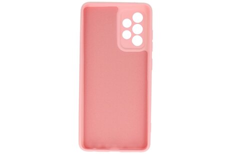 BAOHU Hoesje Geschikt voor de Samsung Galaxy A52 / A52 5G - Fashion Color Backcover Telefoonhoesje - Roze