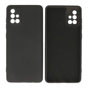 BAOHU Hoesje Geschikt voor de Samsung Galaxy A71 - Fashion Color Backcover Telefoonhoesje - Zwart