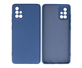 BAOHU Hoesje Geschikt voor de Samsung Galaxy A71 - Fashion Color Backcover Telefoonhoesje - Navy