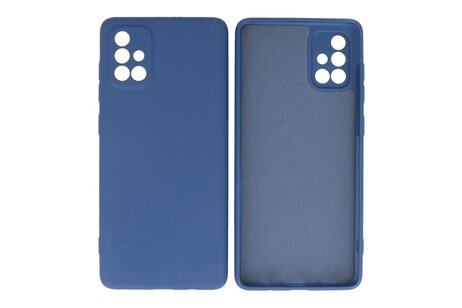 BAOHU Hoesje Geschikt voor de Samsung Galaxy A71 - Fashion Color Backcover Telefoonhoesje - Navy