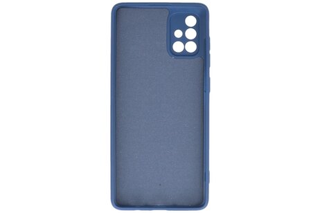 BAOHU Hoesje Geschikt voor de Samsung Galaxy A71 - Fashion Color Backcover Telefoonhoesje - Navy