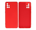 BAOHU Hoesje Geschikt voor de Samsung Galaxy A71 - Fashion Color Backcover Telefoonhoesje - Rood
