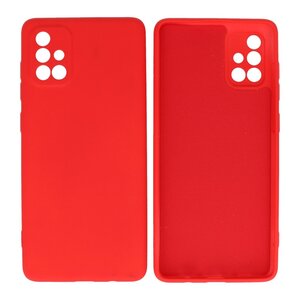 BAOHU Hoesje Geschikt voor de Samsung Galaxy A71 - Fashion Color Backcover Telefoonhoesje - Rood