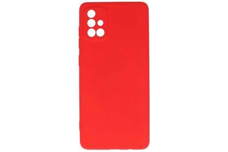 BAOHU Hoesje Geschikt voor de Samsung Galaxy A71 - Fashion Color Backcover Telefoonhoesje - Rood