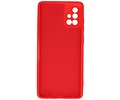 BAOHU Hoesje Geschikt voor de Samsung Galaxy A71 - Fashion Color Backcover Telefoonhoesje - Rood