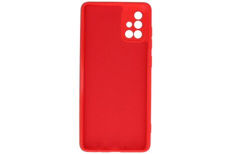 BAOHU Hoesje Geschikt voor de Samsung Galaxy A71 - Fashion Color Backcover Telefoonhoesje - Rood
