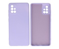 BAOHU Hoesje Geschikt voor de Samsung Galaxy A71 - Fashion Color Backcover Telefoonhoesje - Paars