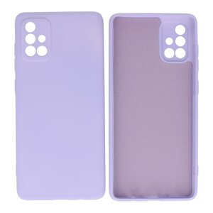 BAOHU Hoesje Geschikt voor de Samsung Galaxy A71 - Fashion Color Backcover Telefoonhoesje - Paars