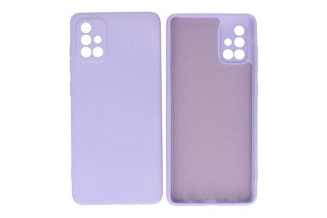 BAOHU Hoesje Geschikt voor de Samsung Galaxy A71 - Fashion Color Backcover Telefoonhoesje - Paars