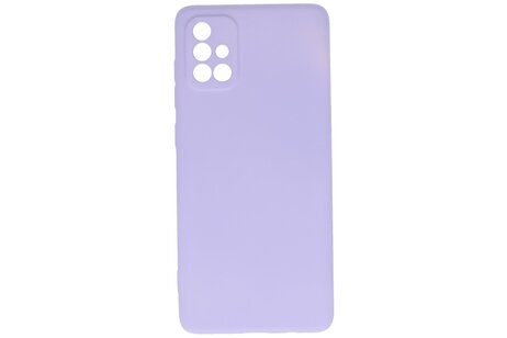 BAOHU Hoesje Geschikt voor de Samsung Galaxy A71 - Fashion Color Backcover Telefoonhoesje - Paars