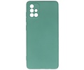 BAOHU Hoesje Geschikt voor de Samsung Galaxy A71 - Fashion Color Backcover Telefoonhoesje - Donker Groen
