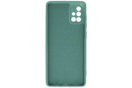 BAOHU Hoesje Geschikt voor de Samsung Galaxy A71 - Fashion Color Backcover Telefoonhoesje - Donker Groen