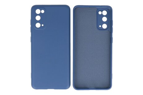 BAOHU Hoesje Geschikt voor de Samsung Galaxy S20 - Fashion Color Backcover Telefoonhoesje - Navy