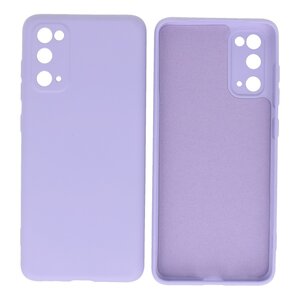 BAOHU Hoesje Geschikt voor de Samsung Galaxy S20 - Fashion Color Backcover Telefoonhoesje - Paars