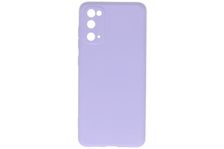 BAOHU Hoesje Geschikt voor de Samsung Galaxy S20 - Fashion Color Backcover Telefoonhoesje - Paars