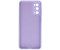 BAOHU Hoesje Geschikt voor de Samsung Galaxy S20 - Fashion Color Backcover Telefoonhoesje - Paars