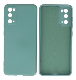 BAOHU Samsung Galaxy S20 Hoesje Fashion Backcover Telefoonhoesje Donker Groen