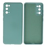 BAOHU Samsung Galaxy S20 Hoesje Fashion Backcover Telefoonhoesje Donker Groen