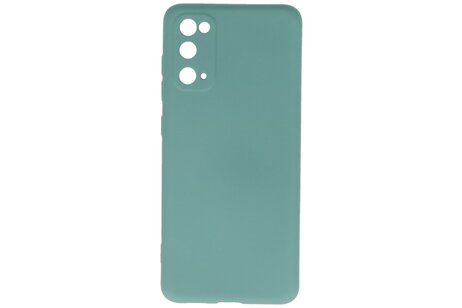 BAOHU Hoesje Geschikt voor de Samsung Galaxy S20 - Fashion Color Backcover Telefoonhoesje - Donker Groen