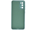 BAOHU Hoesje Geschikt voor de Samsung Galaxy S20 - Fashion Color Backcover Telefoonhoesje - Donker Groen