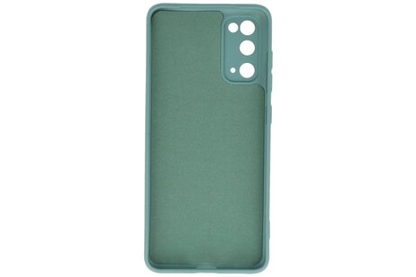 BAOHU Hoesje Geschikt voor de Samsung Galaxy S20 - Fashion Color Backcover Telefoonhoesje - Donker Groen