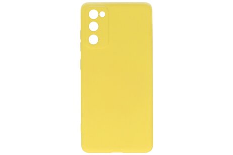BAOHU Hoesje Geschikt voor de Samsung Galaxy S20 FE - Fashion Color Backcover Telefoonhoesje - Geel