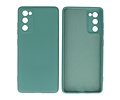 BAOHU Hoesje Geschikt voor de Samsung Galaxy S20 FE - Fashion Color Backcover Telefoonhoesje - Donker Groen