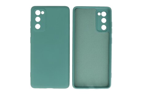 BAOHU Hoesje Geschikt voor de Samsung Galaxy S20 FE - Fashion Color Backcover Telefoonhoesje - Donker Groen