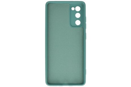 BAOHU Hoesje Geschikt voor de Samsung Galaxy S20 FE - Fashion Color Backcover Telefoonhoesje - Donker Groen