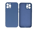 BAOHU Hoesje Geschikt voor de iPhone 12 Pro - Fashion Color Backcover Telefoonhoesje - Navy