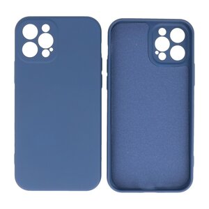 BAOHU Hoesje Geschikt voor de iPhone 12 Pro - Fashion Color Backcover Telefoonhoesje - Navy