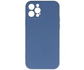 BAOHU Hoesje Geschikt voor de iPhone 12 Pro - Fashion Color Backcover Telefoonhoesje - Navy