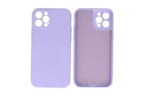 BAOHU Hoesje Geschikt voor de iPhone 12 Pro - Fashion Color Backcover Telefoonhoesje - Paars